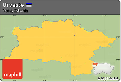 Savanna Style Simple Map of Urvaste, single color outside