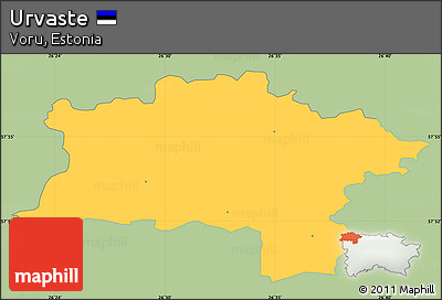 Savanna Style Simple Map of Urvaste, single color outside