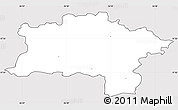 Silver Style Simple Map of Urvaste, cropped outside