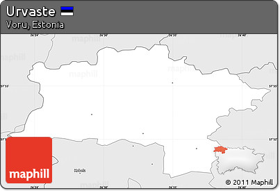 Silver Style Simple Map of Urvaste