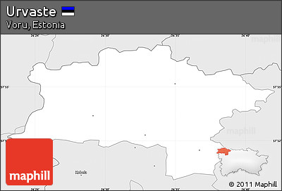 Silver Style Simple Map of Urvaste