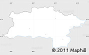 Silver Style Simple Map of Urvaste, single color outside