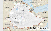 Classic Style 3D Map of Ethiopia