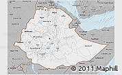 Gray 3D Map of Ethiopia