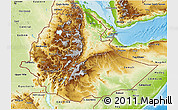 Physical 3D Map of Ethiopia