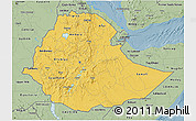 Savanna Style 3D Map of Ethiopia