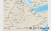 Shaded Relief 3D Map of Ethiopia