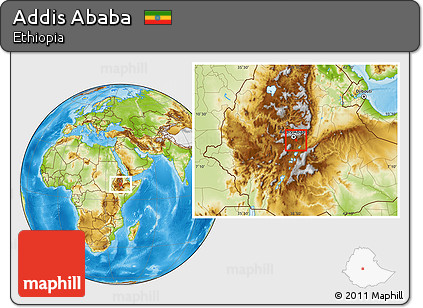 Physical Location Map of Addis Ababa