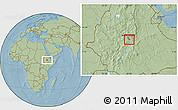 Savanna Style Location Map of Addis Ababa, hill shading