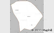 Gray Simple Map of Addis Ababa, cropped outside