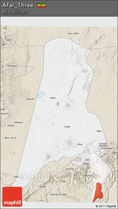 Classic Style 3D Map of Afar_Three