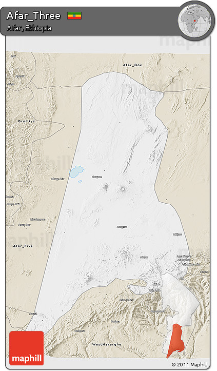 Classic Style 3D Map of Afar_Three