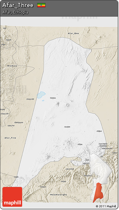 Classic Style 3D Map of Afar_Three