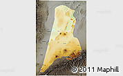 Physical 3D Map of Afar_Three, darken, semi-desaturated