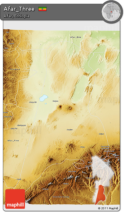 Physical 3D Map of Afar_Three