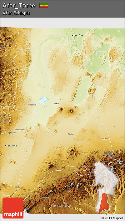 Physical 3D Map of Afar_Three