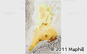 Physical 3D Map of Afar_Three, lighten, semi-desaturated
