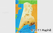 Physical 3D Map of Afar_Three, political outside