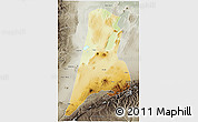 Physical 3D Map of Afar_Three, semi-desaturated