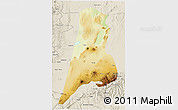 Physical 3D Map of Afar_Three, shaded relief outside