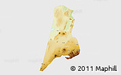 Physical 3D Map of Afar_Three, single color outside