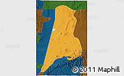 Political 3D Map of Afar_Three, darken