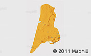 Political 3D Map of Afar_Three, single color outside