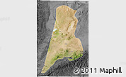 Satellite 3D Map of Afar_Three, darken, desaturated