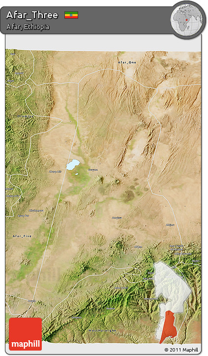 Satellite 3D Map of Afar_Three