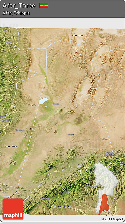 Satellite 3D Map of Afar_Three