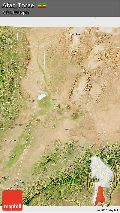 Satellite 3D Map of Afar_Three