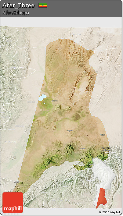 Satellite 3D Map of Afar_Three, lighten