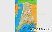 Satellite 3D Map of Afar_Three, political outside