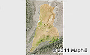 Satellite 3D Map of Afar_Three, semi-desaturated