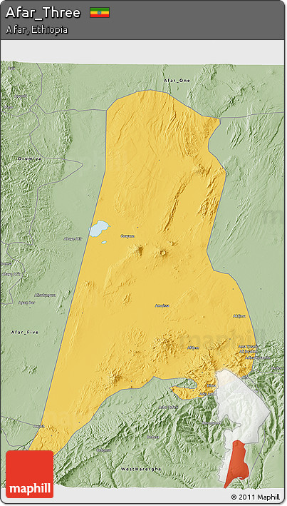 Savanna Style 3D Map of Afar_Three