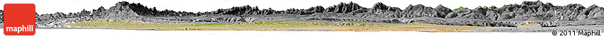 Satellite Horizon Map of Afar_Three, desaturated