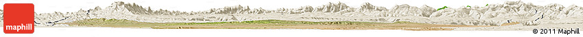 Satellite Horizon Map of Afar_Three, shaded relief outside