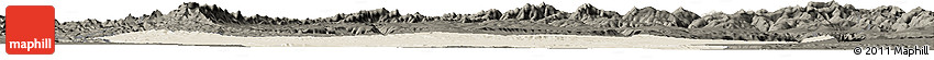 Shaded Relief Horizon Map of Afar_Three, darken