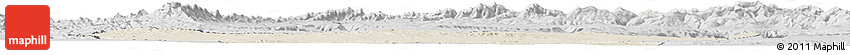 Shaded Relief Horizon Map of Afar_Three, desaturated