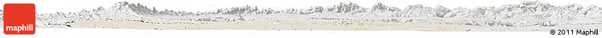 Shaded Relief Horizon Map of Afar_Three, lighten, semi-desaturated