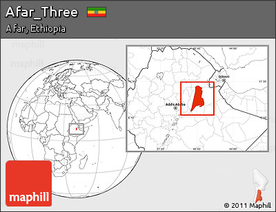 Blank Location Map of Afar_Three