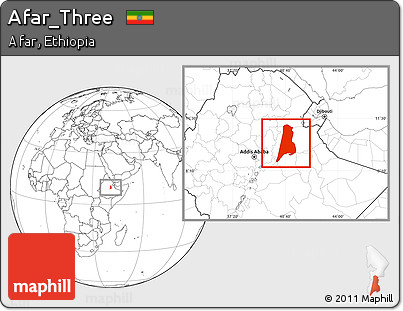 Blank Location Map of Afar_Three