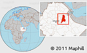 Gray Location Map of Afar_Three, highlighted country