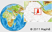Physical Location Map of Afar_Three, highlighted country