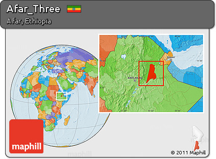 Political Location Map of Afar_Three