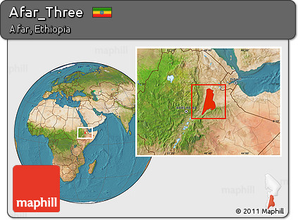 Satellite Location Map of Afar_Three
