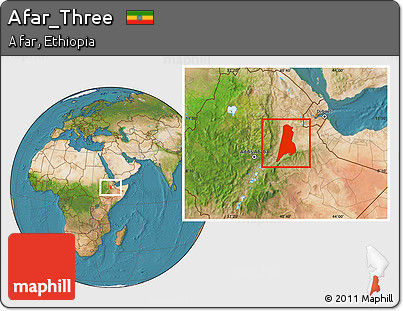 Satellite Location Map of Afar_Three