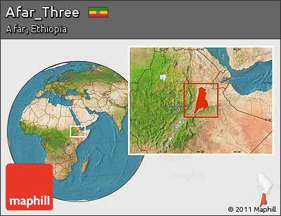 Satellite Location Map of Afar_Three