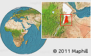 Satellite Location Map of Afar_Three, highlighted parent region