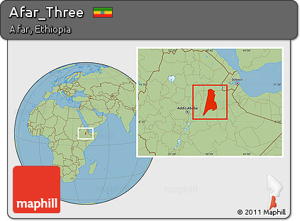 Savanna Style Location Map of Afar_Three